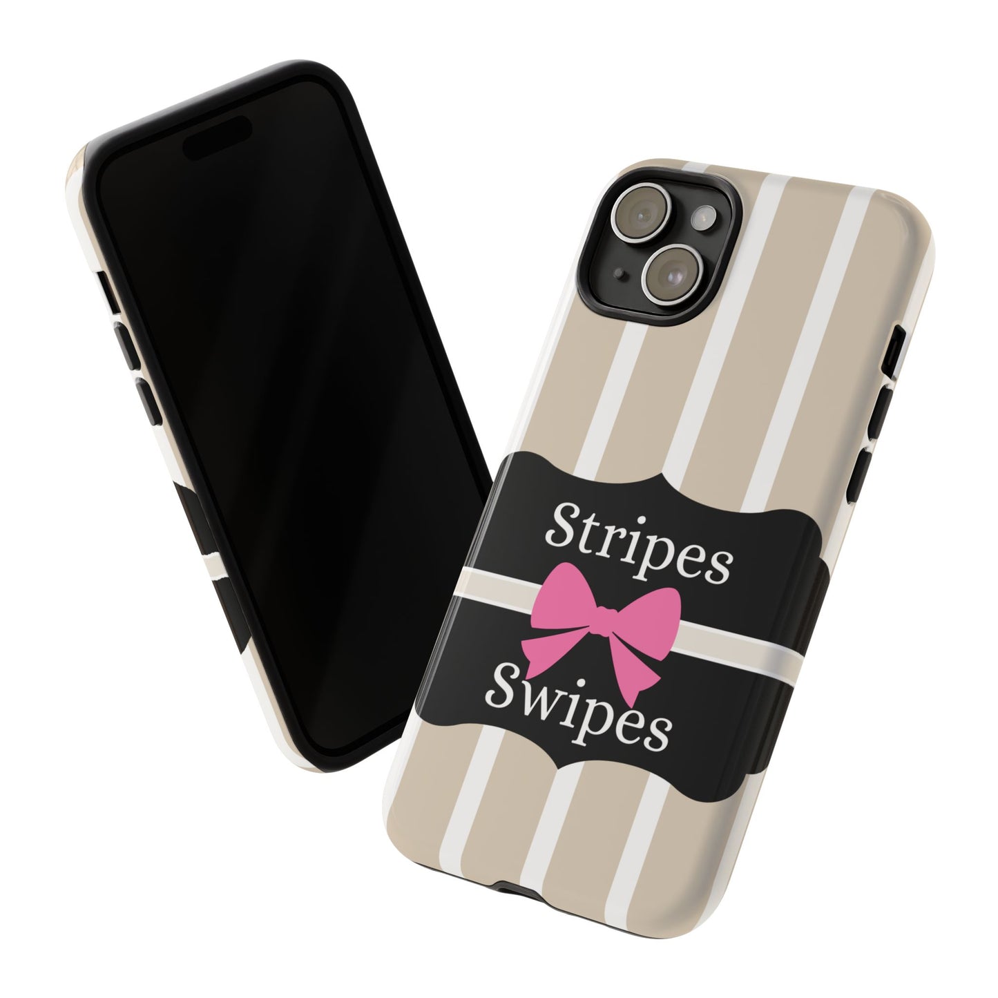 Phone Case iPhone 16/15/14 - Stripes & Swipes Tough Case