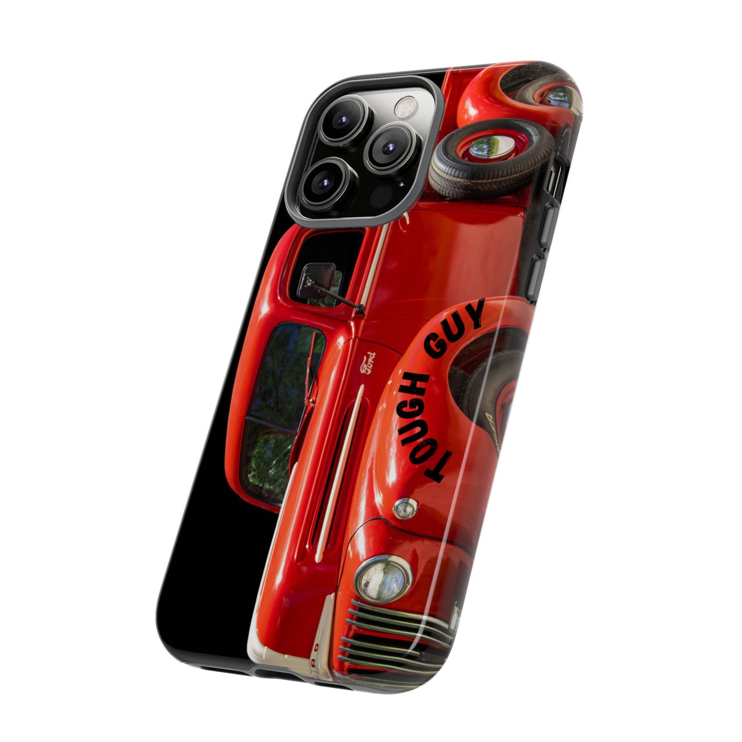 Phone Case iPhone 16/15/14 - Tough Guy Vintage Red Truck Tough Case