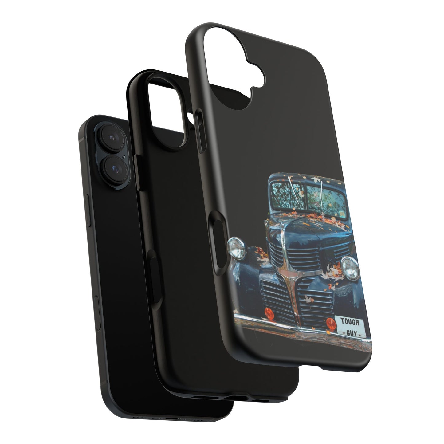 Phone Case iPhone 16/15/14 - Vintage Black Truck Tough Guy Tough Case