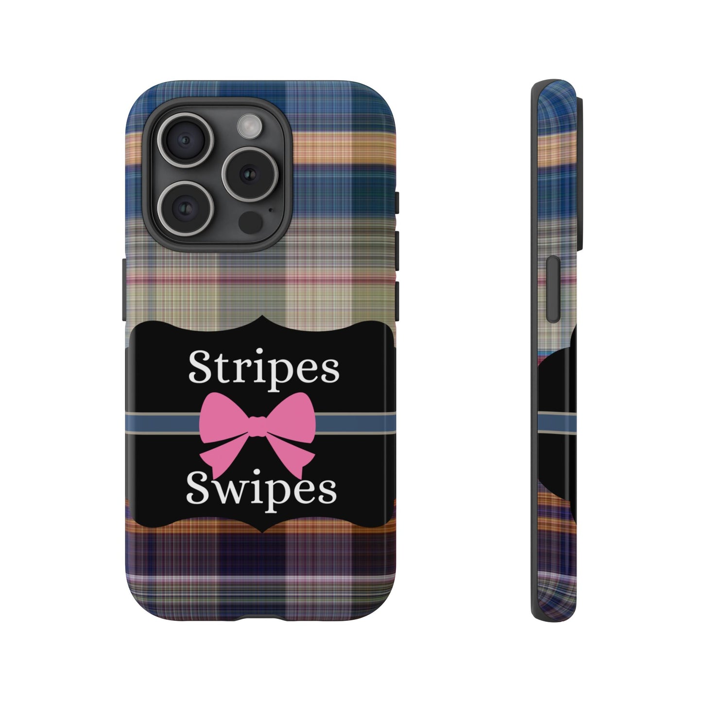 Phone Case iPhone 16/15/14 -Stripes & Swipes Tough Case