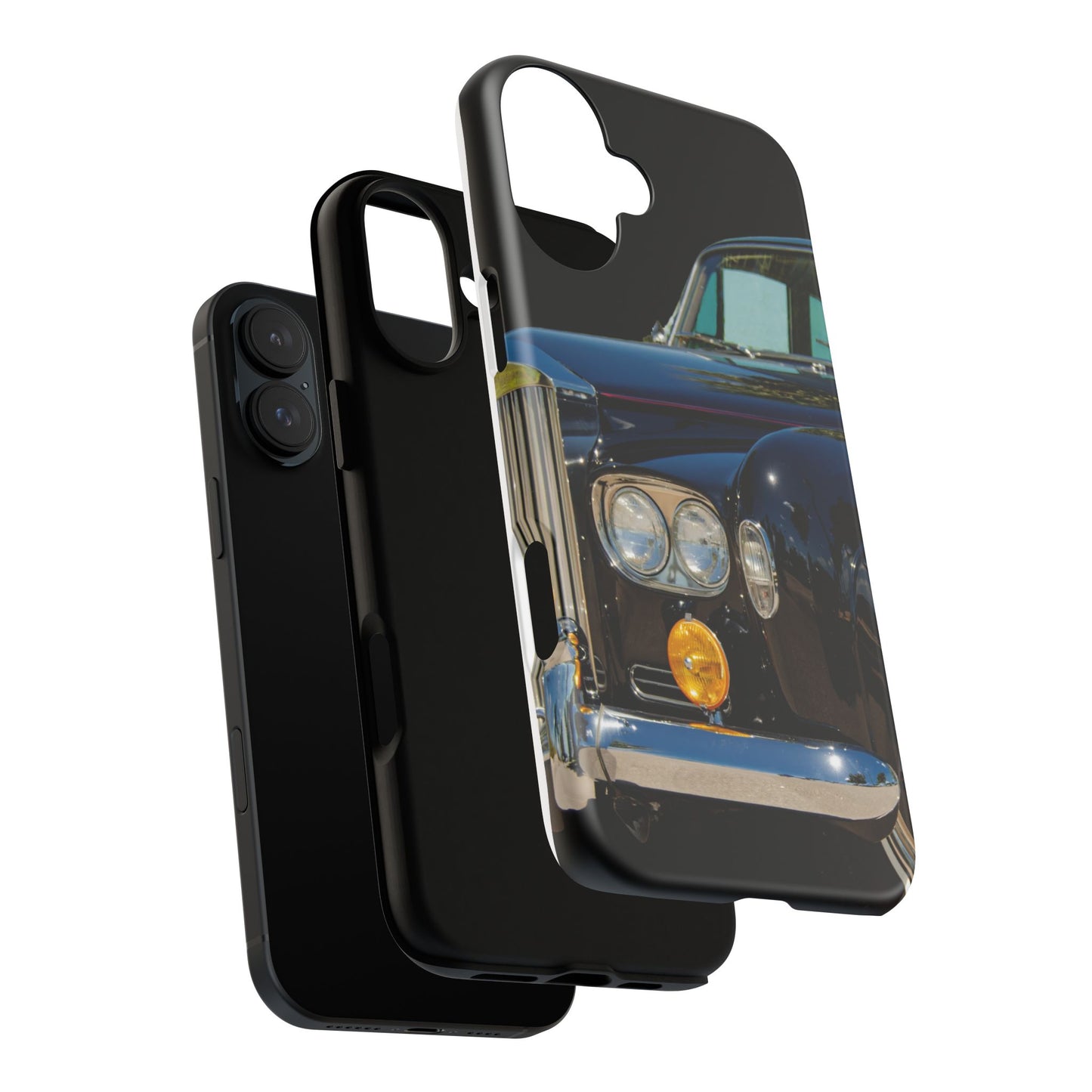 Phone Case iPhone 16/15/14 - Black Car Tough Case