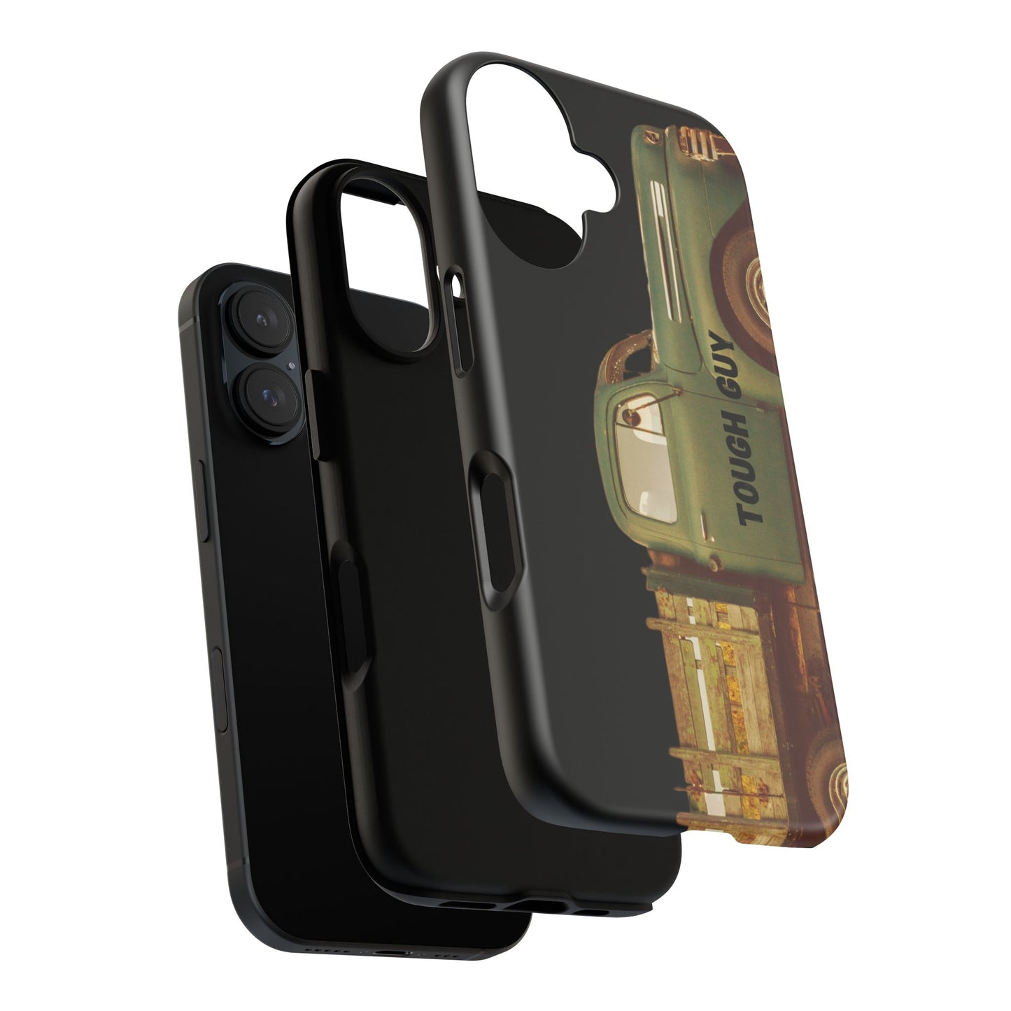 Phone Case iPhone 16/15/14 - Tough Guy Old Green Truck Tough Case