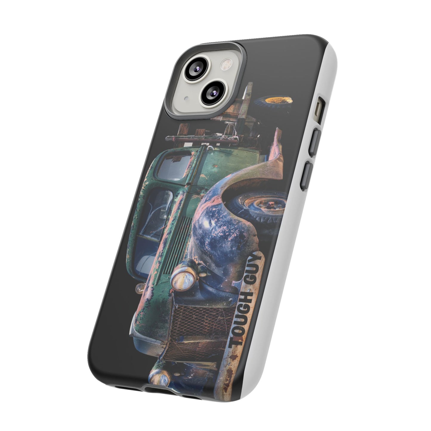 Phone Case iPhone 16/15/14 - Tough Guy Green Blue Truck Tough Case