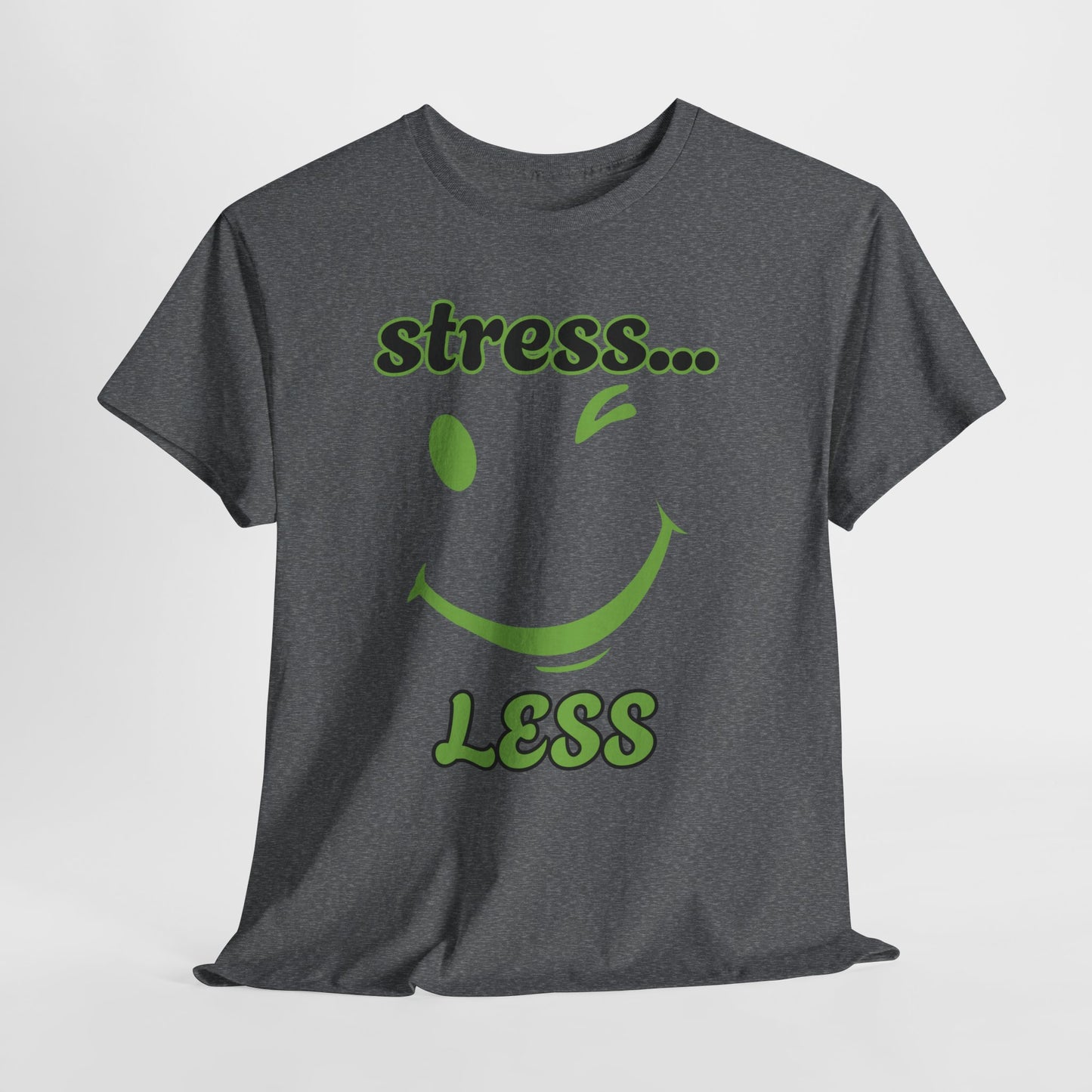 Graphic Tee - Winking Smiley Face 'Stress Less' Design