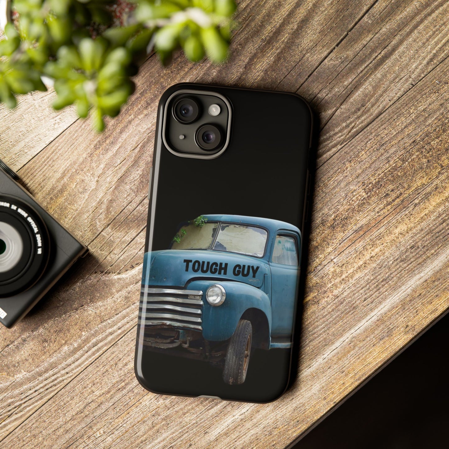 Phone Case iPhone 16/15/14 - Old Blue Truck Tough Guy Tough Case