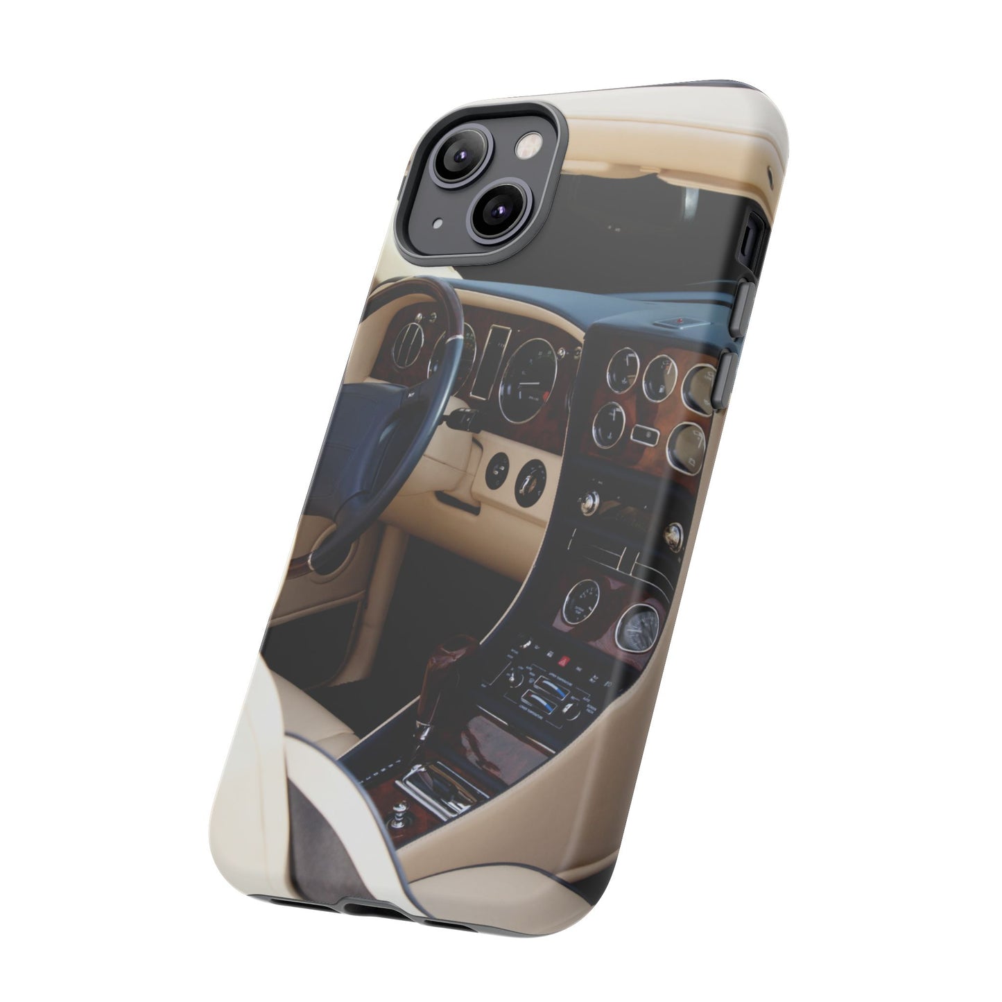 Phone Case iPhone 16/15/14 - Luxury Car Interior Tough Case