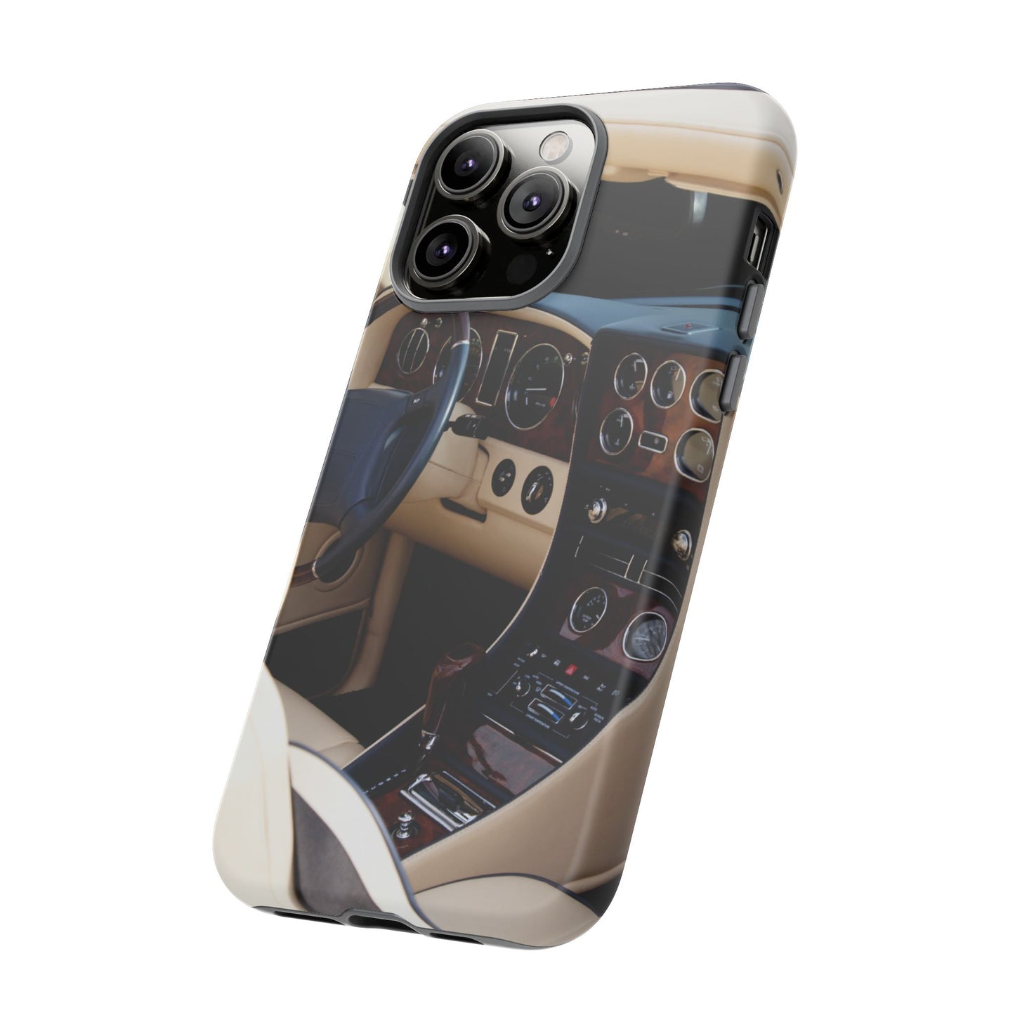 Phone Case iPhone 16/15/14 - Luxury Car Interior Tough Case