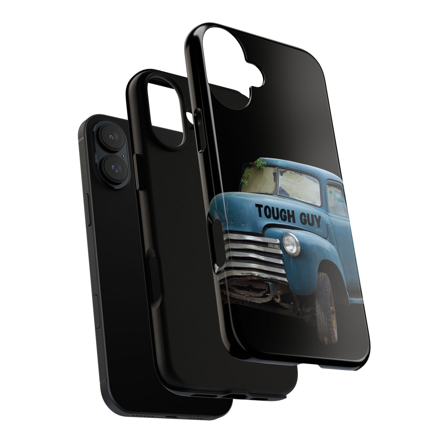 Phone Case iPhone 16/15/14 - Old Blue Truck Tough Guy Tough Case