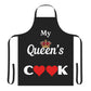 My Queen's Cook Apron (AOP) - Black