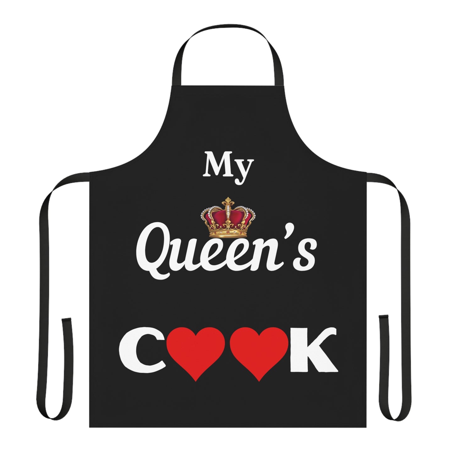 My Queen's Cook Apron (AOP) - Black