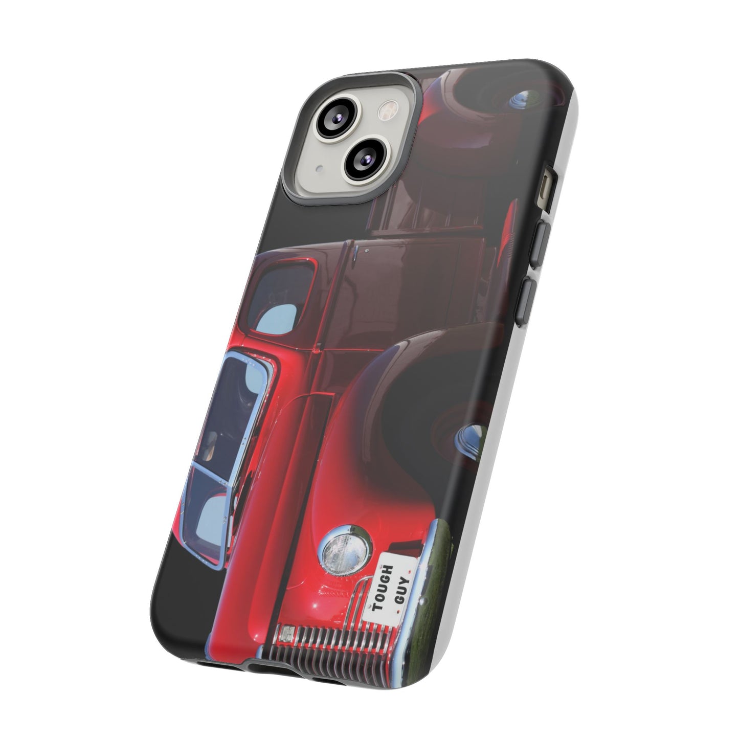 Phone Case iPhone 16/15/14 - Tough Guy Vintage Red Truck Tough Case