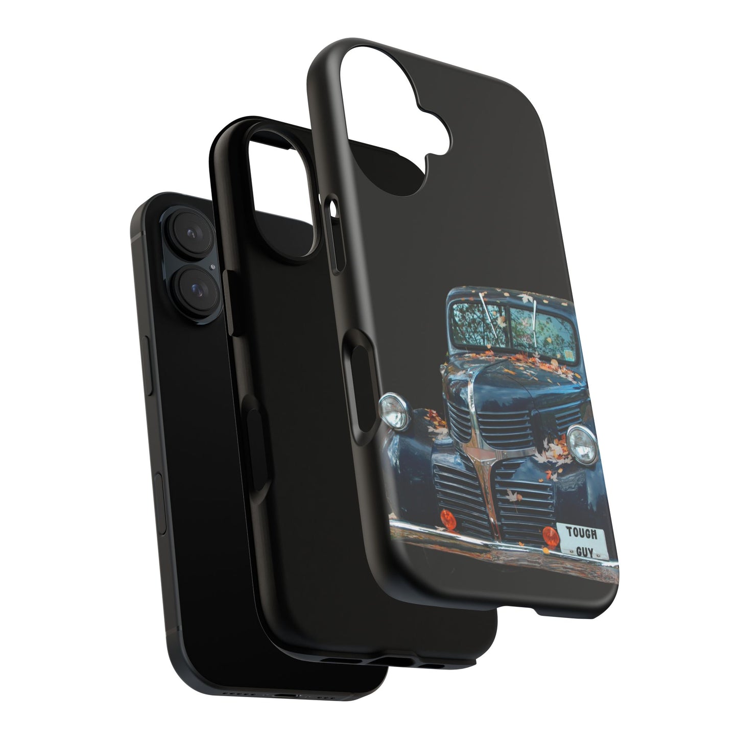 Phone Case iPhone 16/15/14 - Vintage Black Truck Tough Guy Tough Case