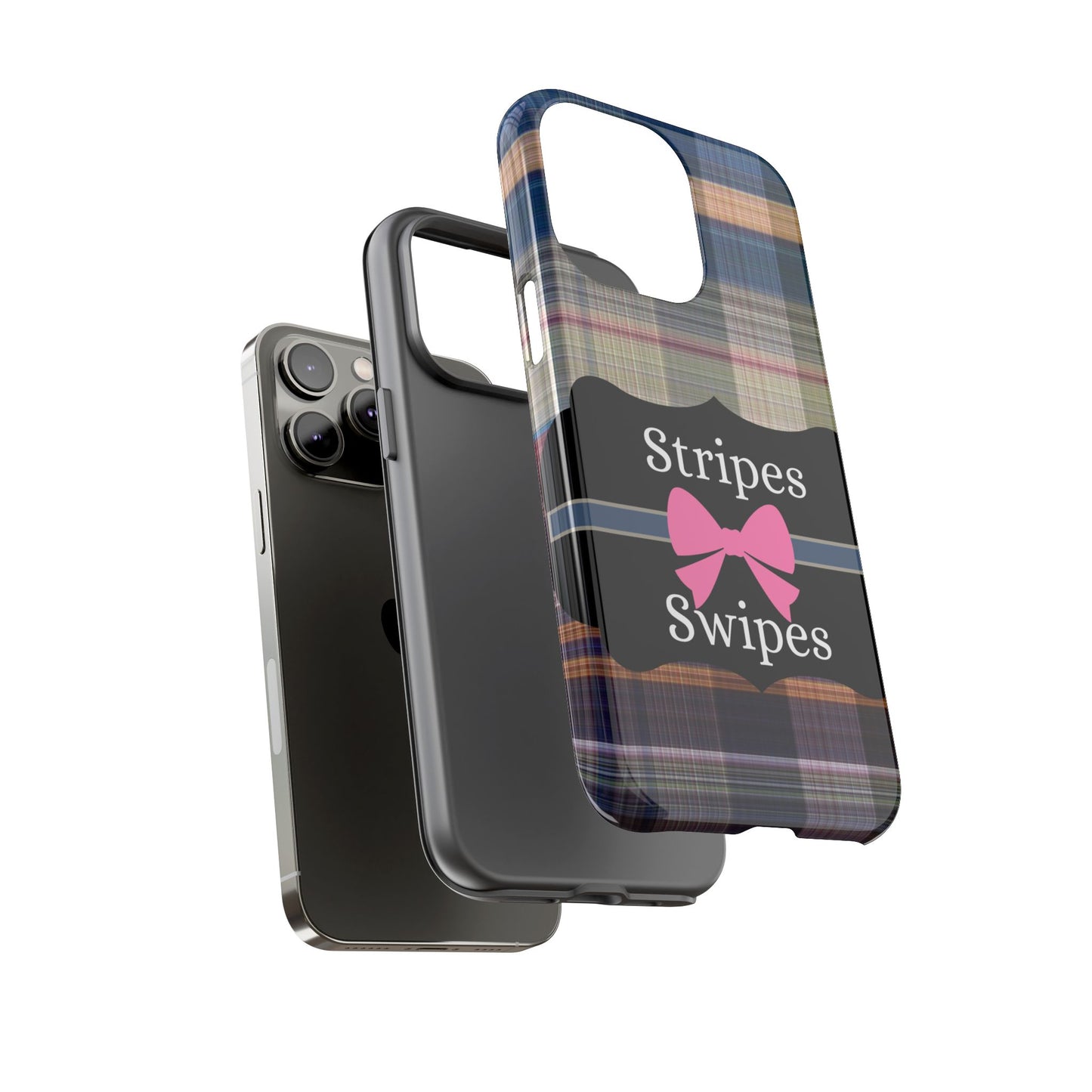 Phone Case iPhone 16/15/14 -Stripes & Swipes Tough Case