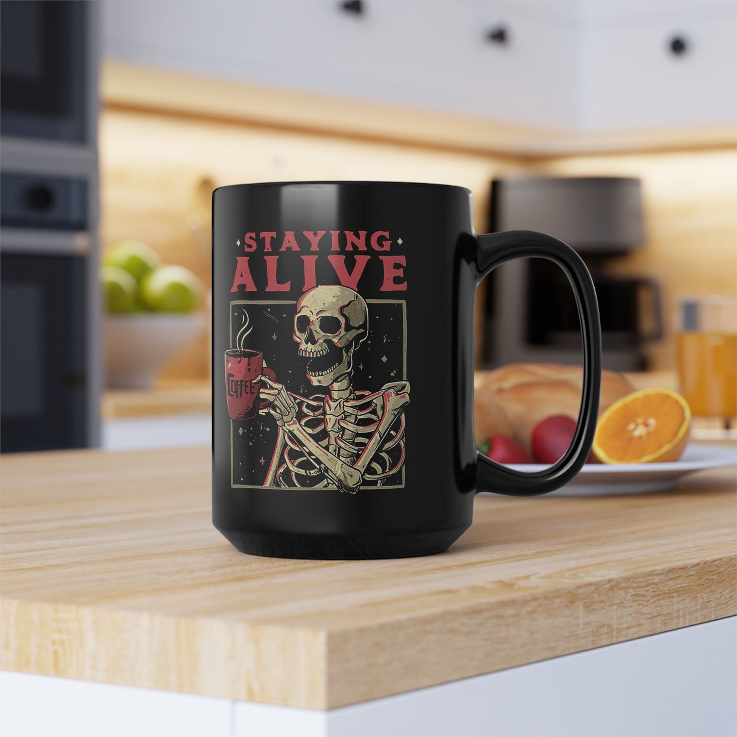 Staying Alive Coffee - BLACK Mug 11oz