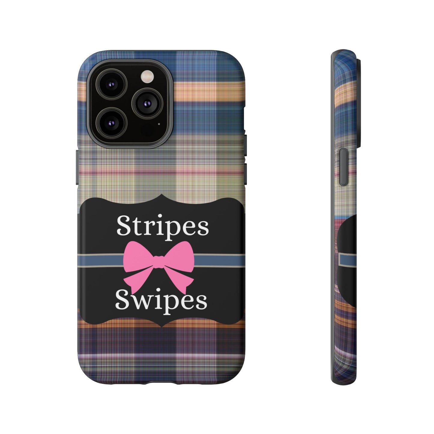 Phone Case iPhone 16/15/14 -Stripes & Swipes Tough Case