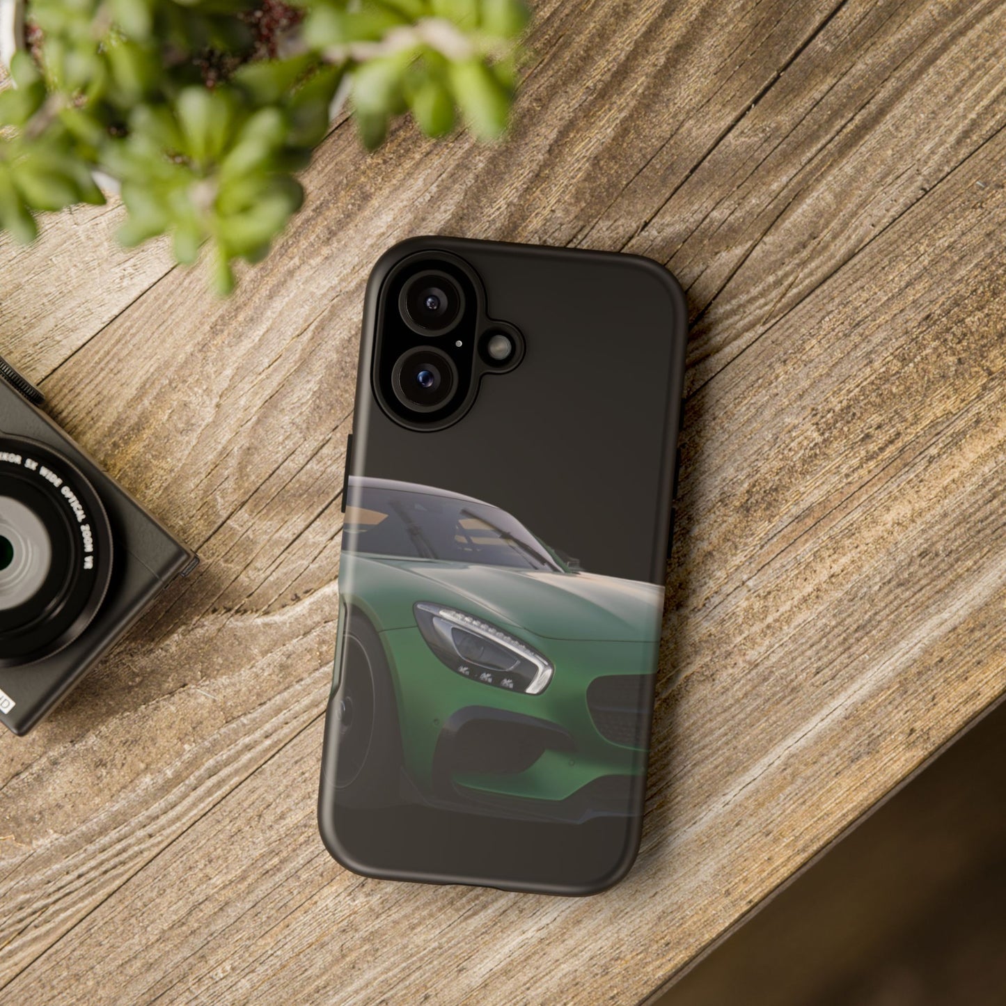 Phone Case iPhone 16/15/14 - Green Luxury Car Tough Case