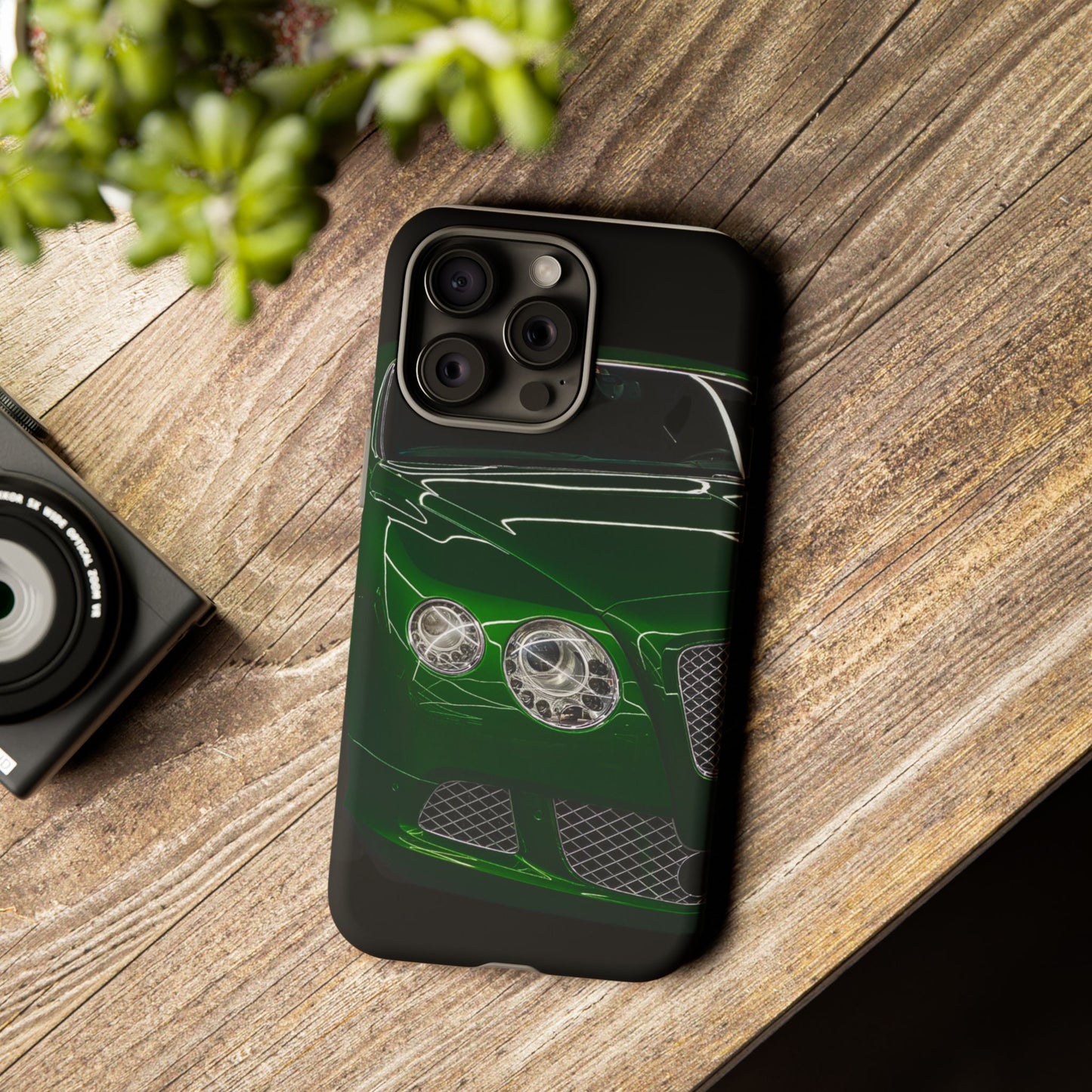 Phone Case iPhone 16/15/14 - Green Luxury Car Tough Case