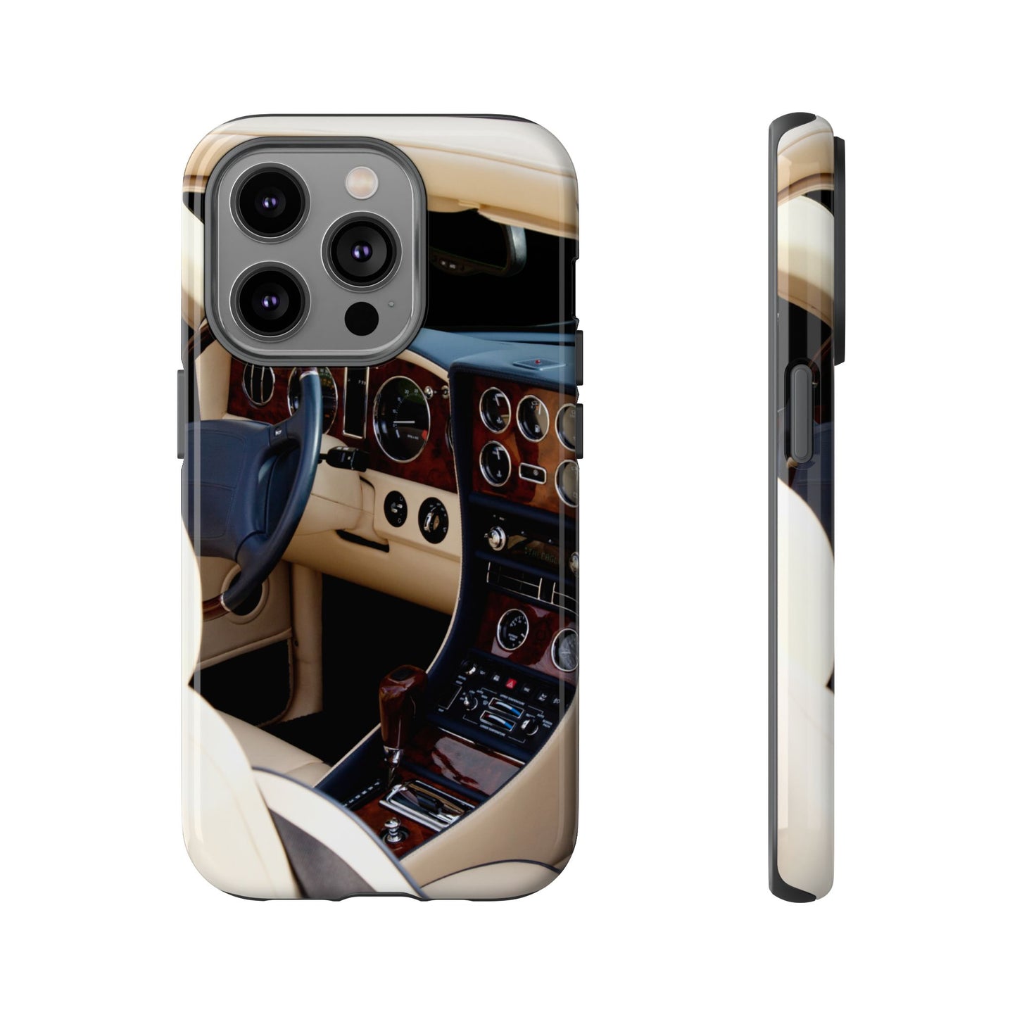 Phone Case iPhone 16/15/14 - Luxury Car Interior Tough Case