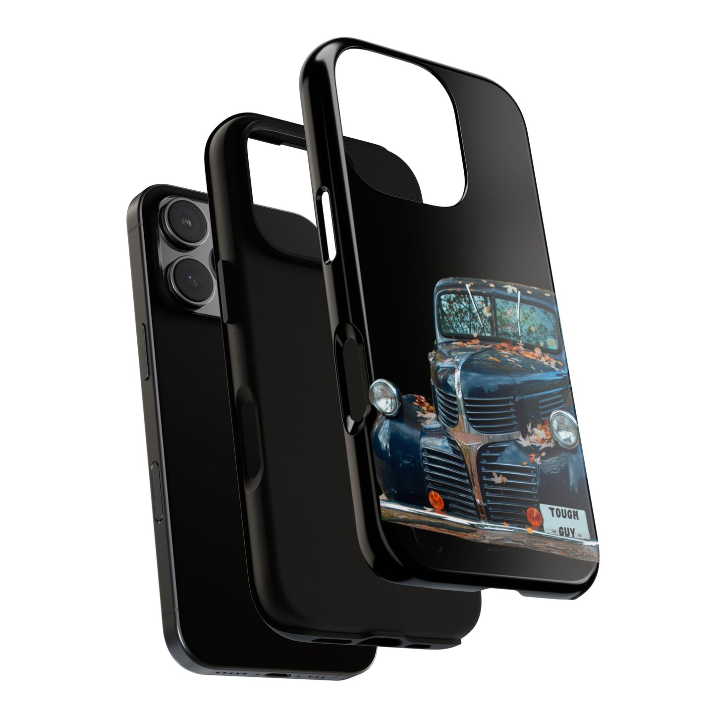 Phone Case iPhone 16/15/14 - Vintage Black Truck Tough Guy Tough Case