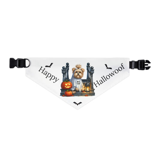 Happy "Hallowoof" - EXTRA LARGE Pet Bandana Collar WHITE 07