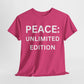 Peace Unlimited Edition Unisex Heavy Cotton Tee | Casual Wear, Gift for Friends, Peace Activism, Comfort, Everyday Style