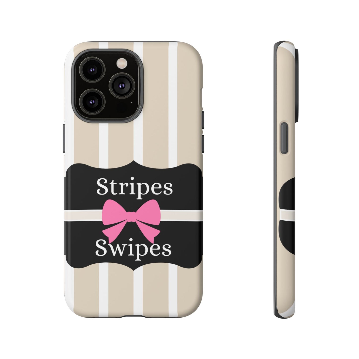 Phone Case iPhone 16/15/14 - Stripes & Swipes Tough Case