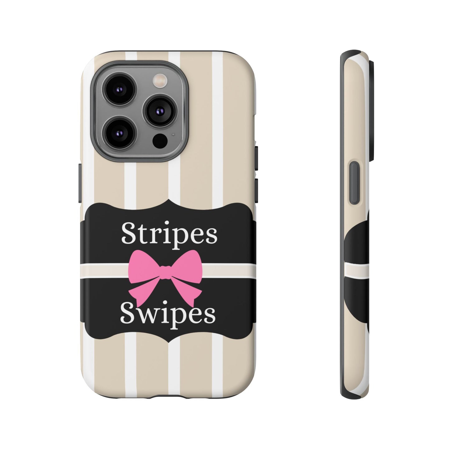 Phone Case iPhone 16/15/14 - Stripes & Swipes Tough Case