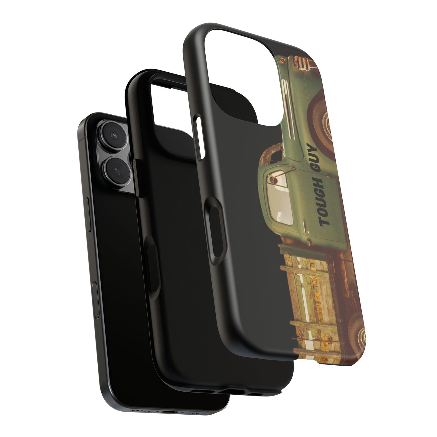 Phone Case iPhone 16/15/14 - Tough Guy Old Green Truck Tough Case