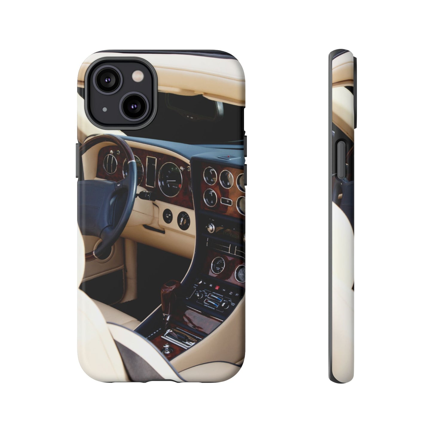 Phone Case iPhone 16/15/14 - Luxury Car Interior Tough Case