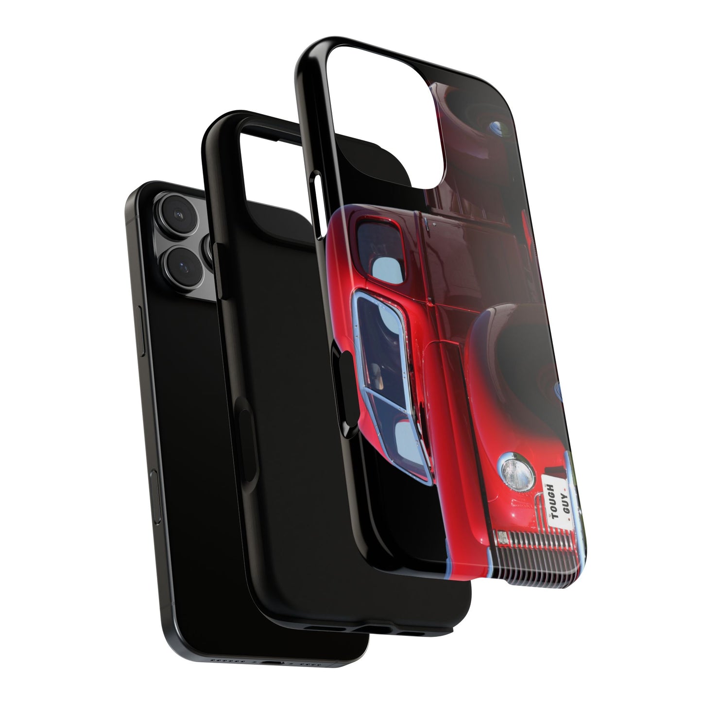 Phone Case iPhone 16/15/14 - Tough Guy Vintage Red Truck Tough Case