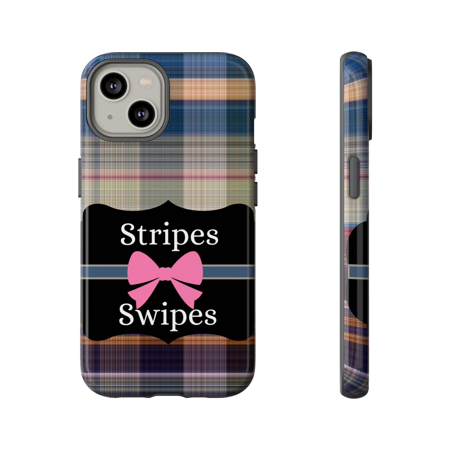 Phone Case iPhone 16/15/14 -Stripes & Swipes Tough Case