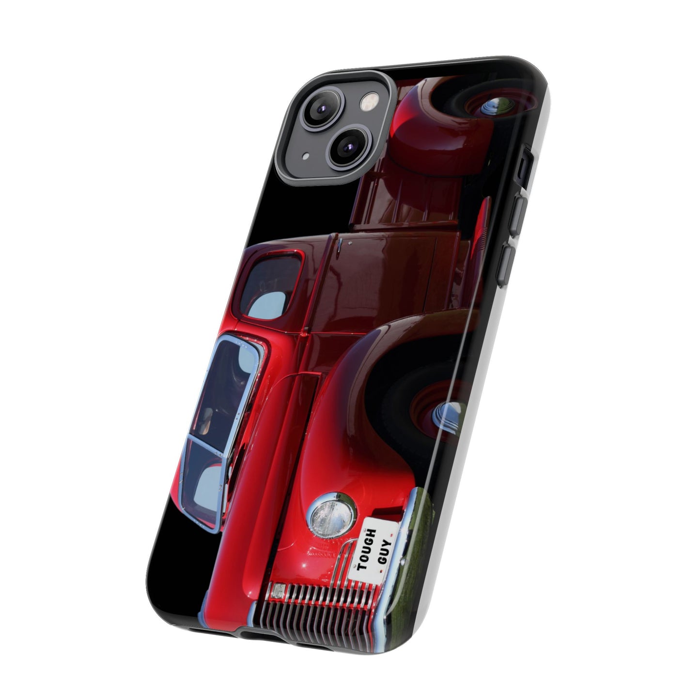 Phone Case iPhone 16/15/14 - Tough Guy Vintage Red Truck Tough Case