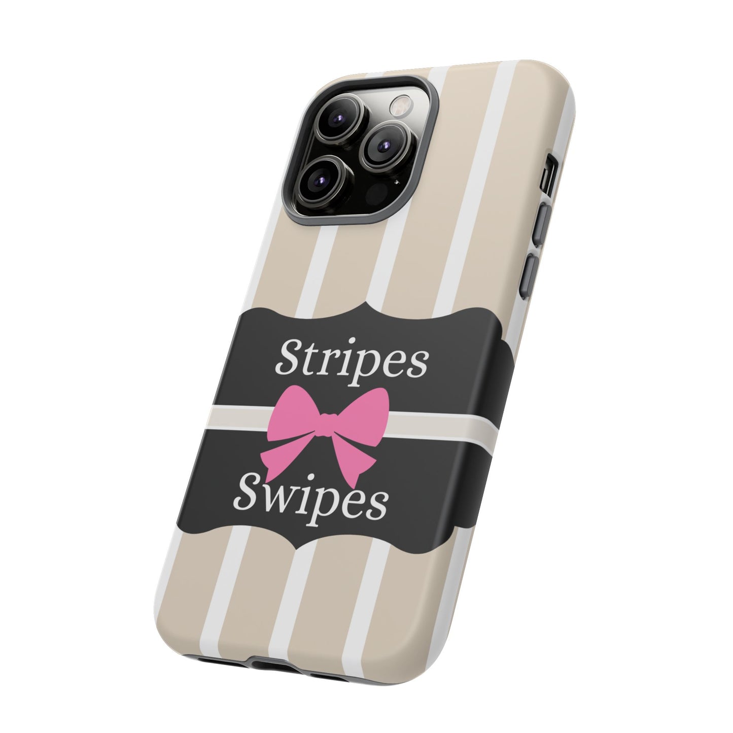 Phone Case iPhone 16/15/14 - Stripes & Swipes Tough Case