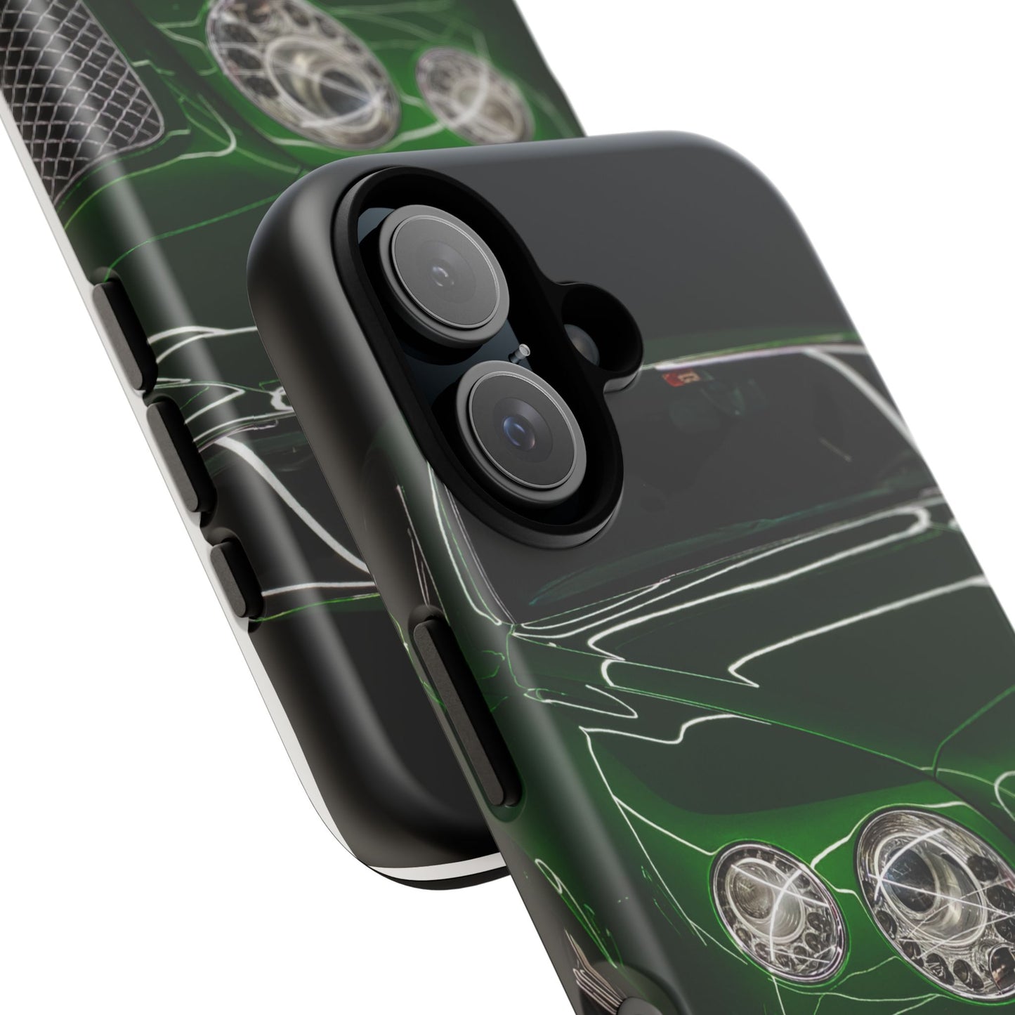 Phone Case iPhone 16/15/14 - Green Luxury Car Tough Case