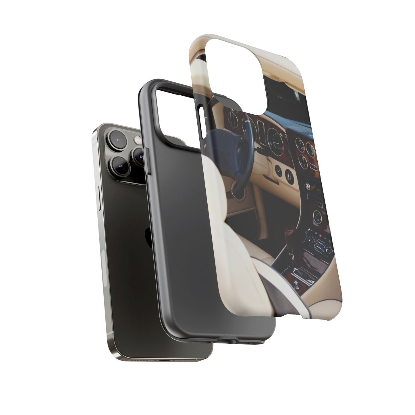 Phone Case iPhone 16/15/14 - Luxury Car Interior Tough Case