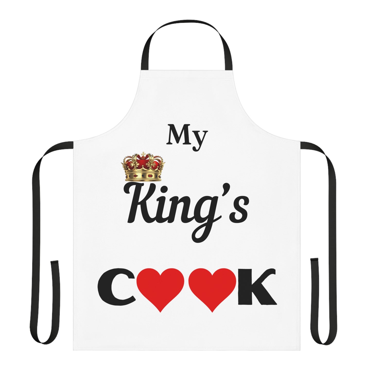 My King's Cook Apron (AOP) - White