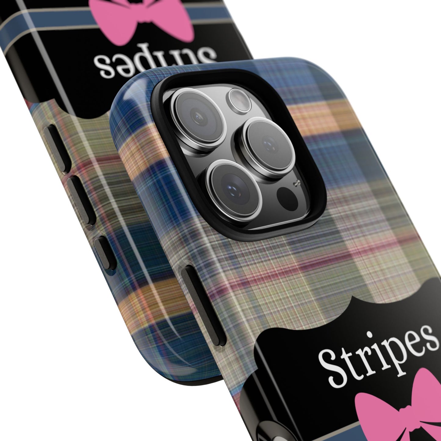 Phone Case iPhone 16/15/14 -Stripes & Swipes Tough Case