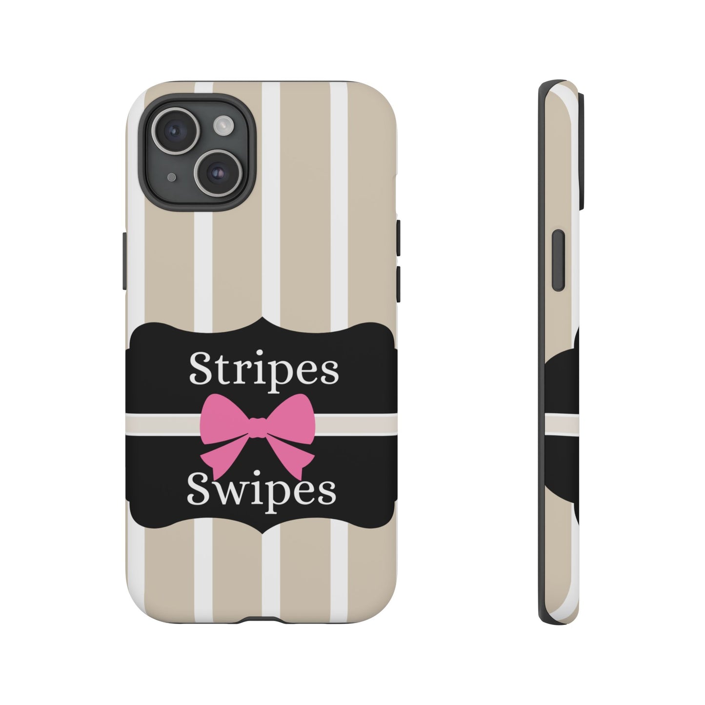 Phone Case iPhone 16/15/14 - Stripes & Swipes Tough Case