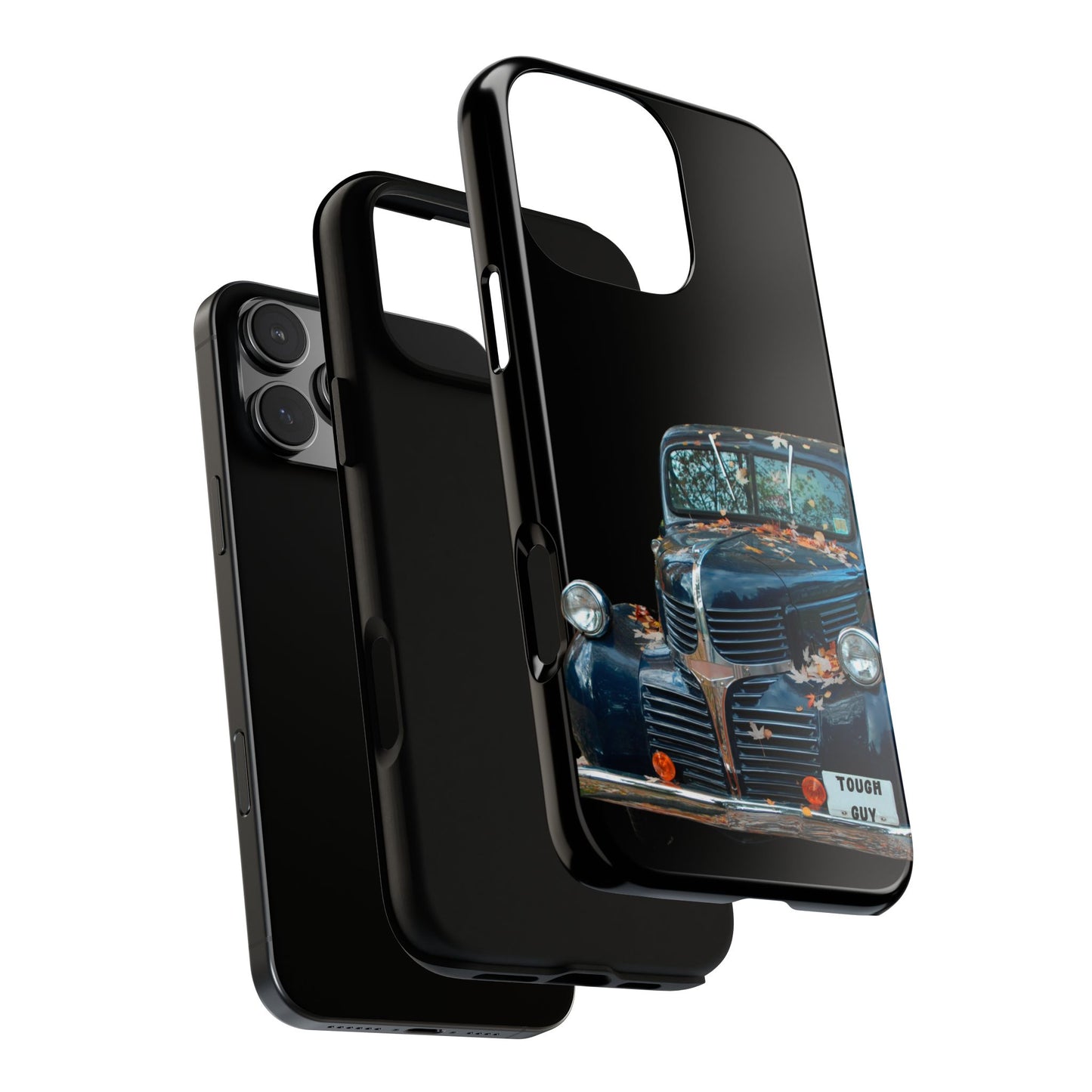 Phone Case iPhone 16/15/14 - Vintage Black Truck Tough Guy Tough Case