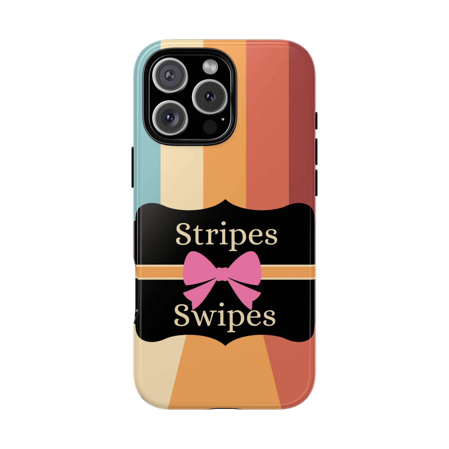 Phone Case iPhone 16/15/14 - Wall/Floor Stripes & Swipes Tough Case