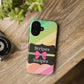 Phone Case iPhone 16/15/14 - Diagonal Pastel Stripes & Swipes Tough Case