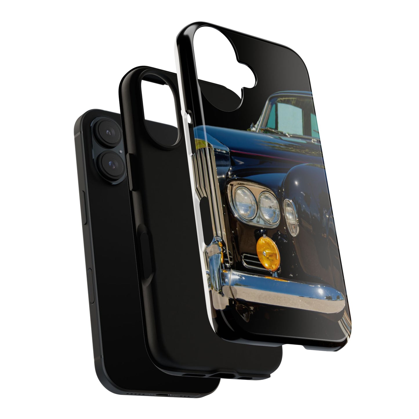 Phone Case iPhone 16/15/14 - Black Car Tough Case