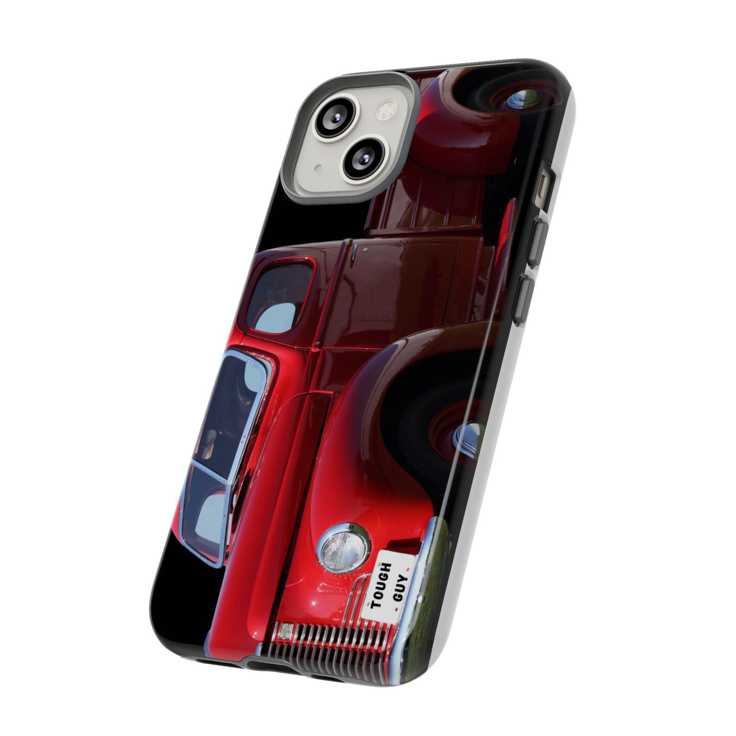 Phone Case iPhone 16/15/14 - Tough Guy Vintage Red Truck Tough Case