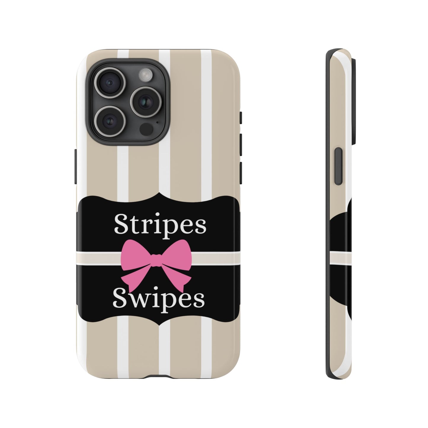 Phone Case iPhone 16/15/14 - Stripes & Swipes Tough Case