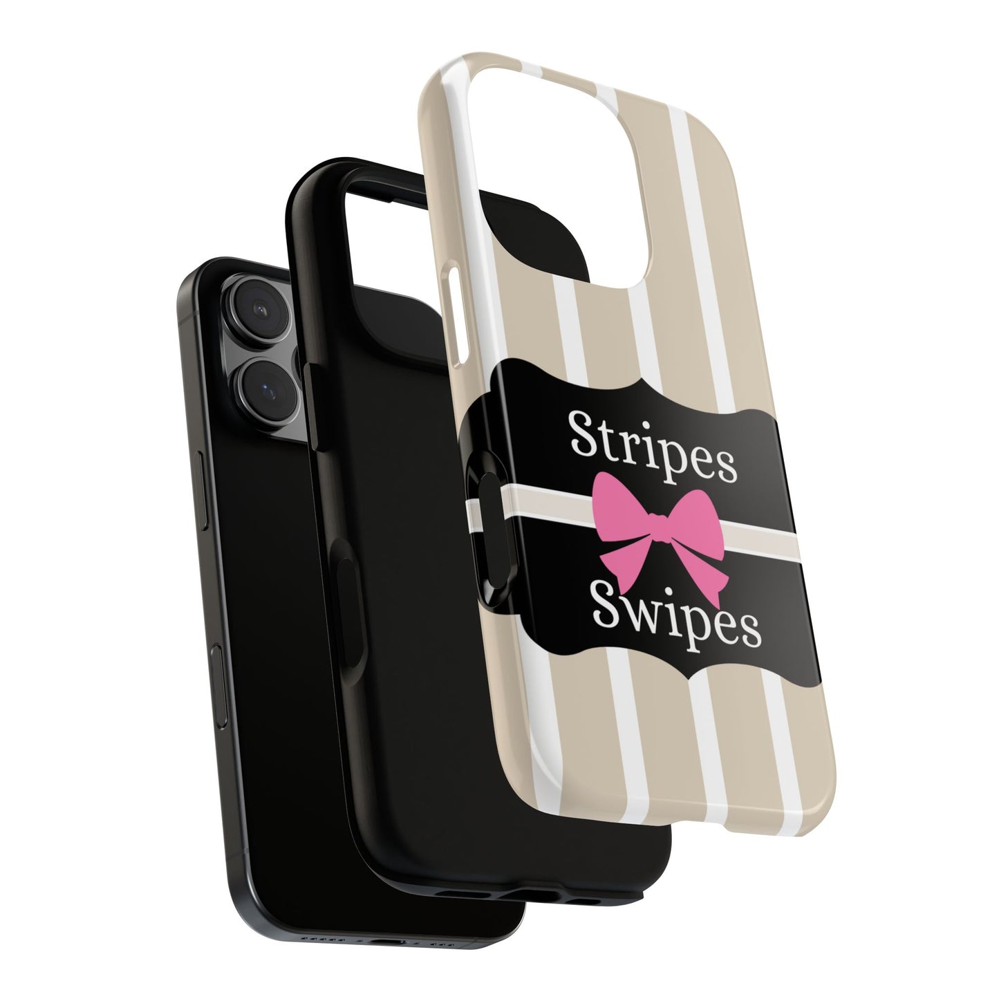 Phone Case iPhone 16/15/14 - Stripes & Swipes Tough Case