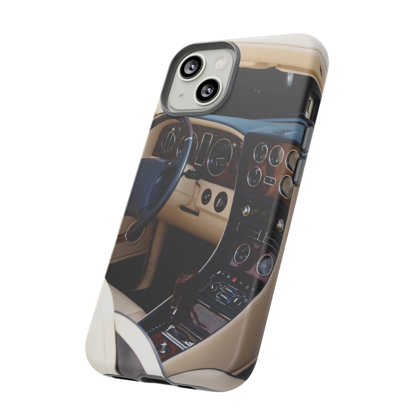 Phone Case iPhone 16/15/14 - Luxury Car Interior Tough Case