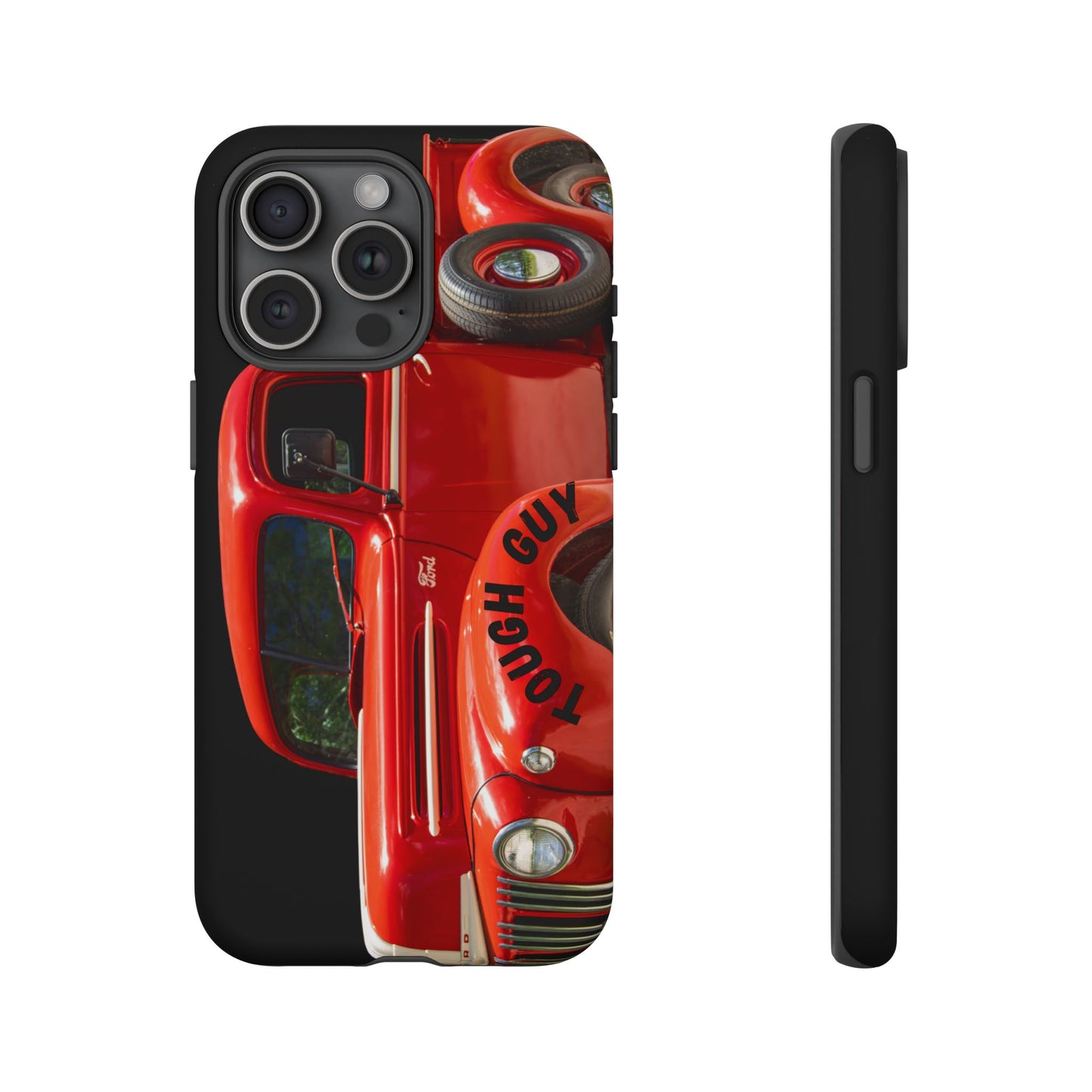 Phone Case iPhone 16/15/14 - Tough Guy Vintage Red Truck Tough Case