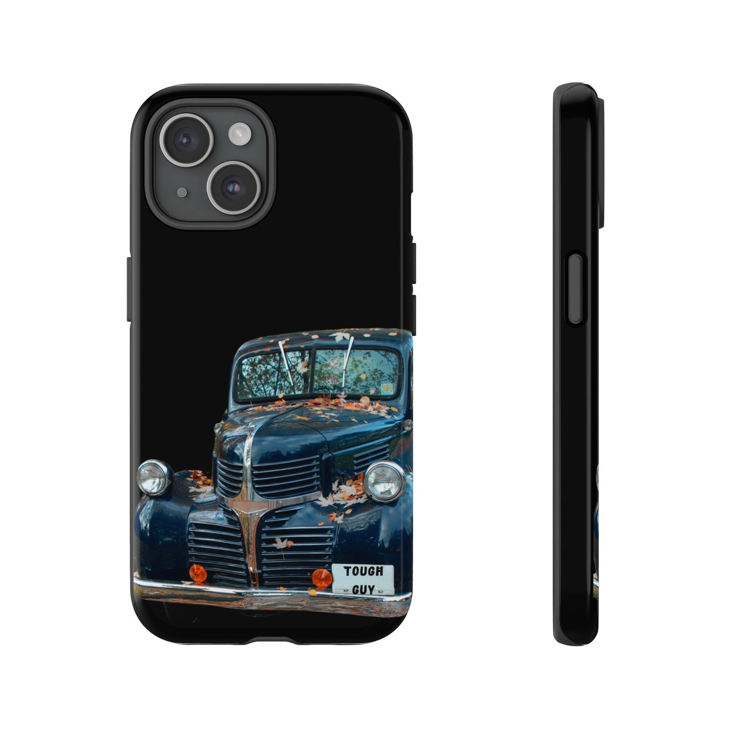 Phone Case iPhone 16/15/14 - Vintage Black Truck Tough Guy Tough Case