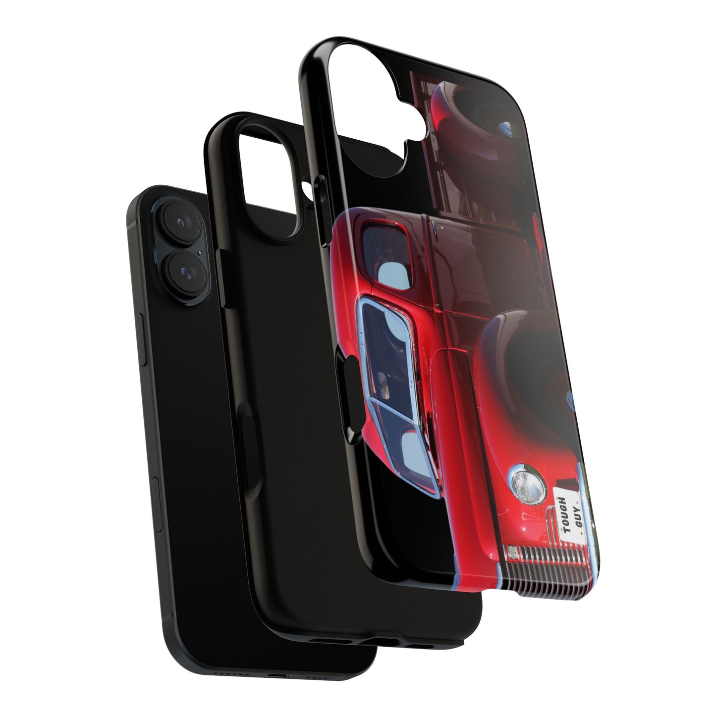 Phone Case iPhone 16/15/14 - Tough Guy Vintage Red Truck Tough Case