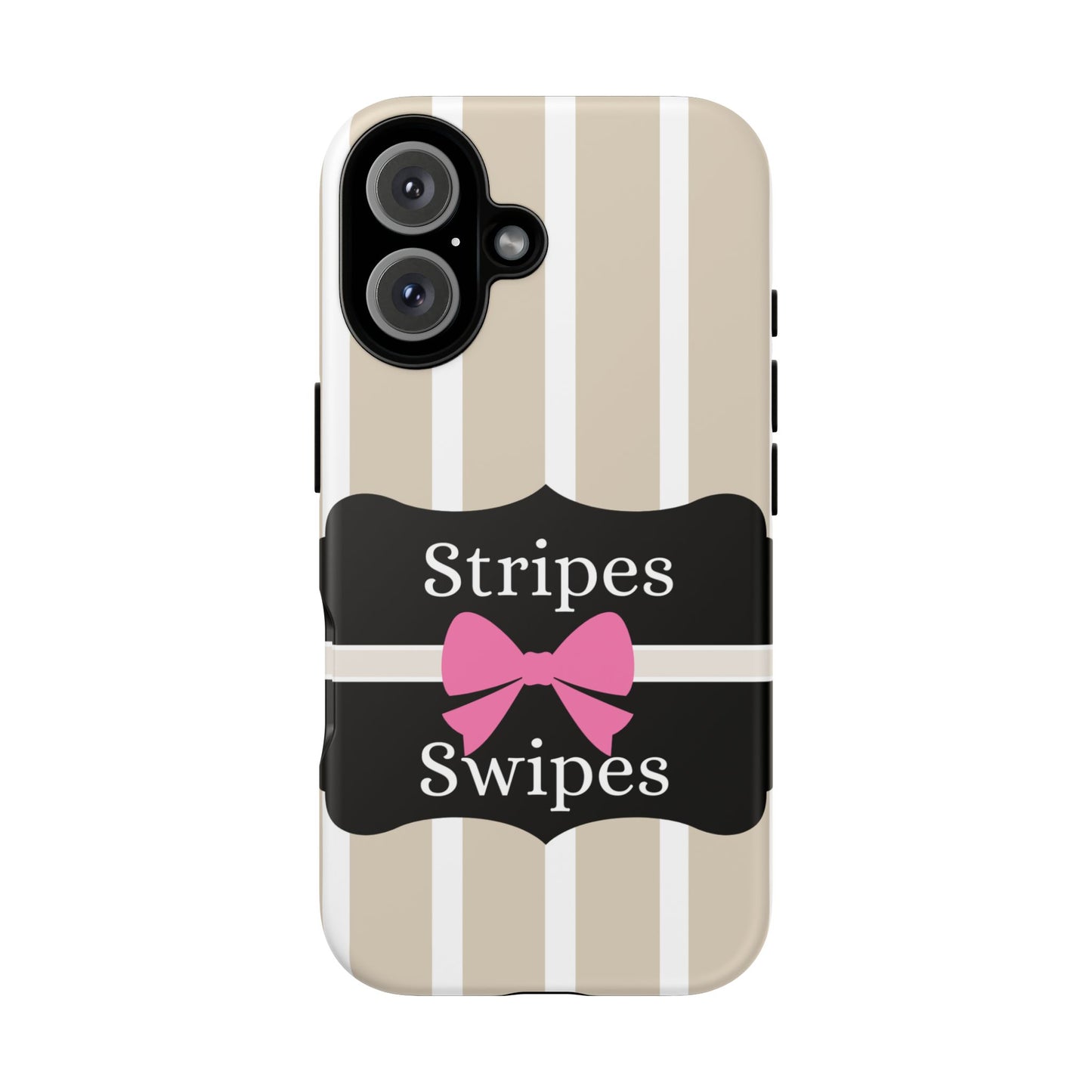 Phone Case iPhone 16/15/14 - Stripes & Swipes Tough Case